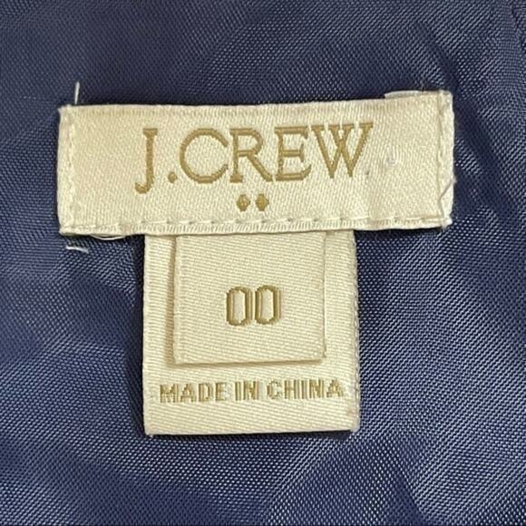 J Crew White Blue Geometric Striped Career Office Shift Dress NWOT Size 00 - Picture 9 of 12